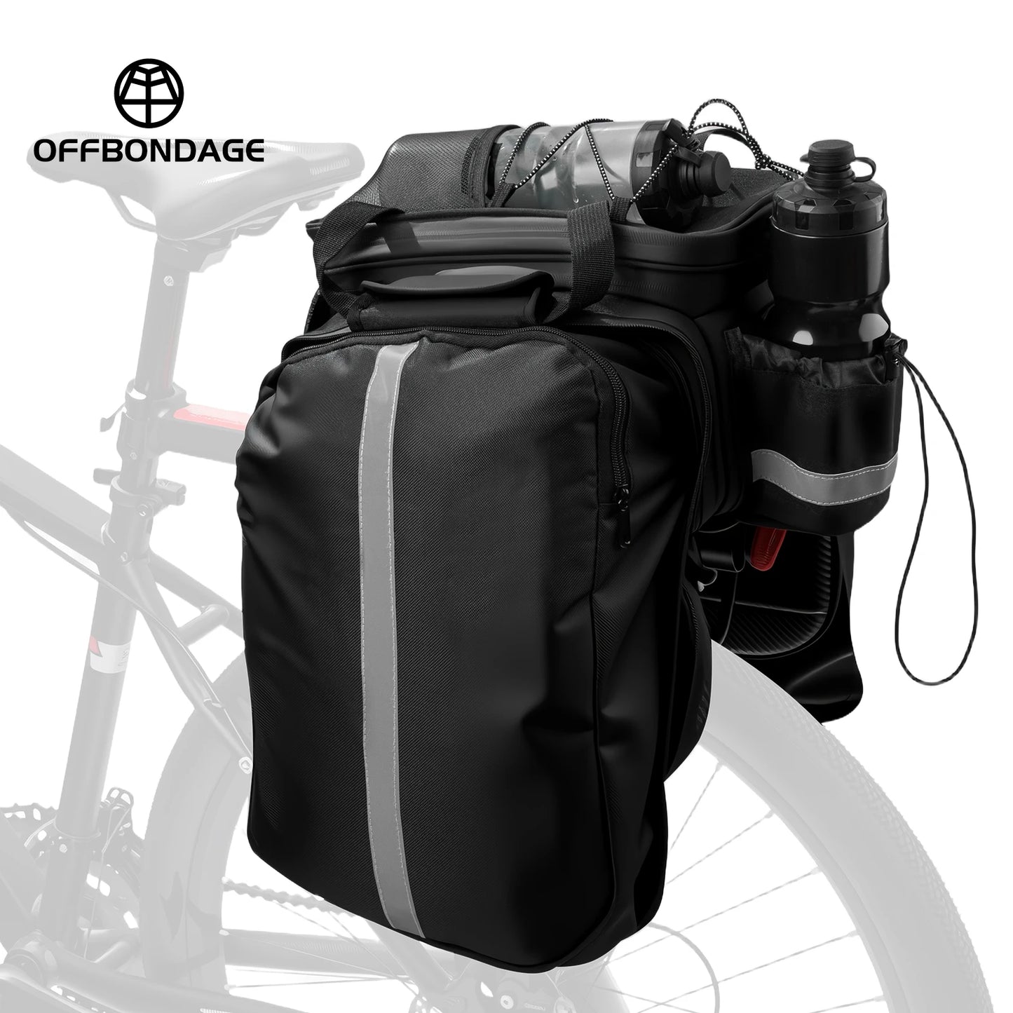Sacoche Vélo Porte-Bagage Arrière 20L – Transformable et Imperméable