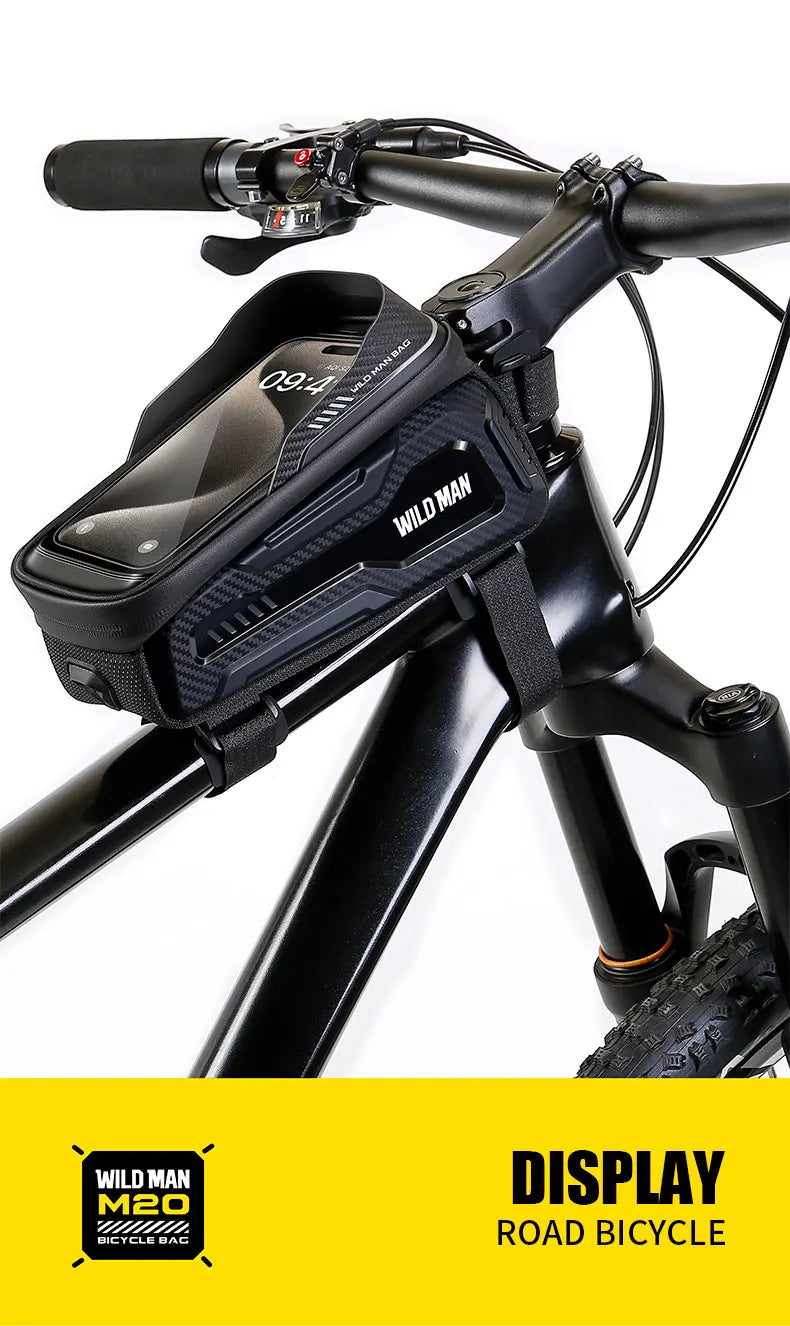 Sacoche Cadre VTT WILD MAN M20 Rigide avec Écran Tactile Étanche