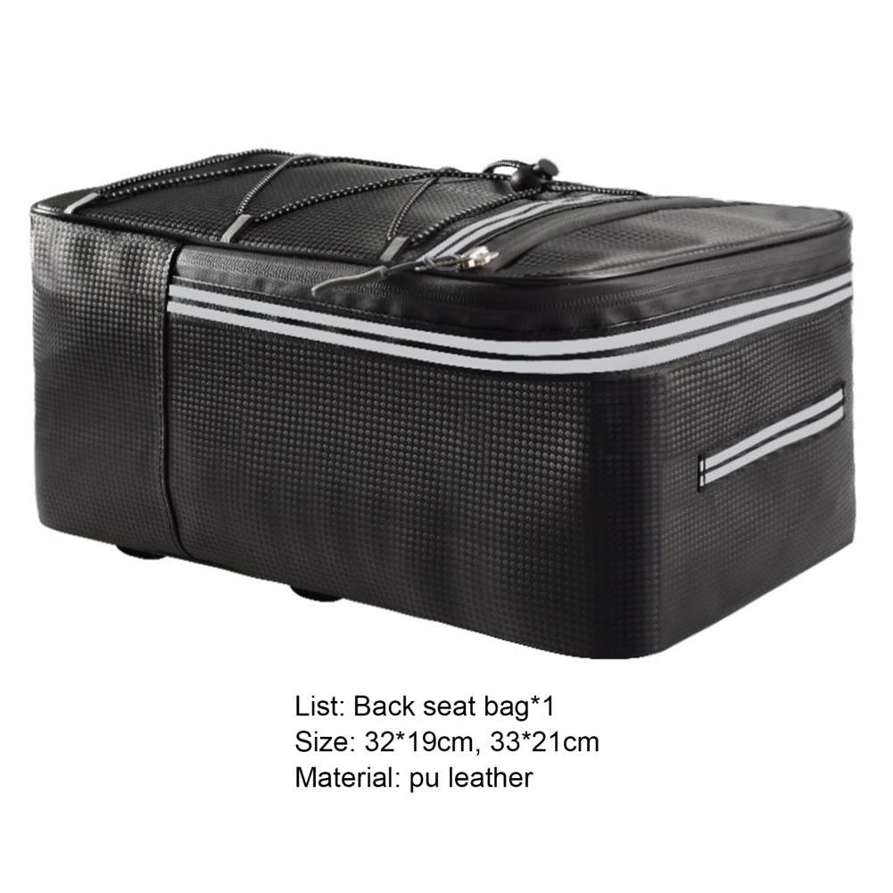 Sacoche Porte-Bagage Arrière Vélo Étanche 12L/15L - Simili Cuir — vue 12 — sacoche vélo | La Sacoche Vélo