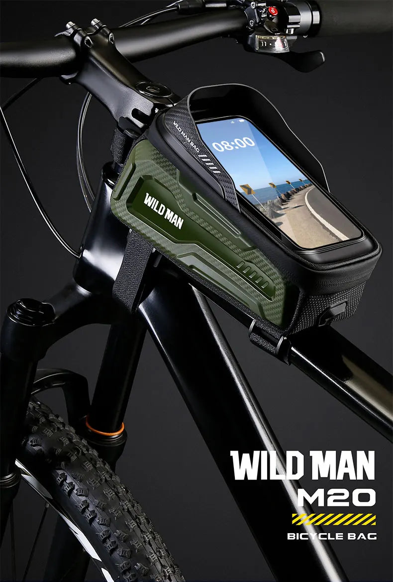 Sacoche Cadre VTT WILD MAN M20 Rigide avec Écran Tactile Étanche — vue 7 — sacoche vélo | La Sacoche Vélo