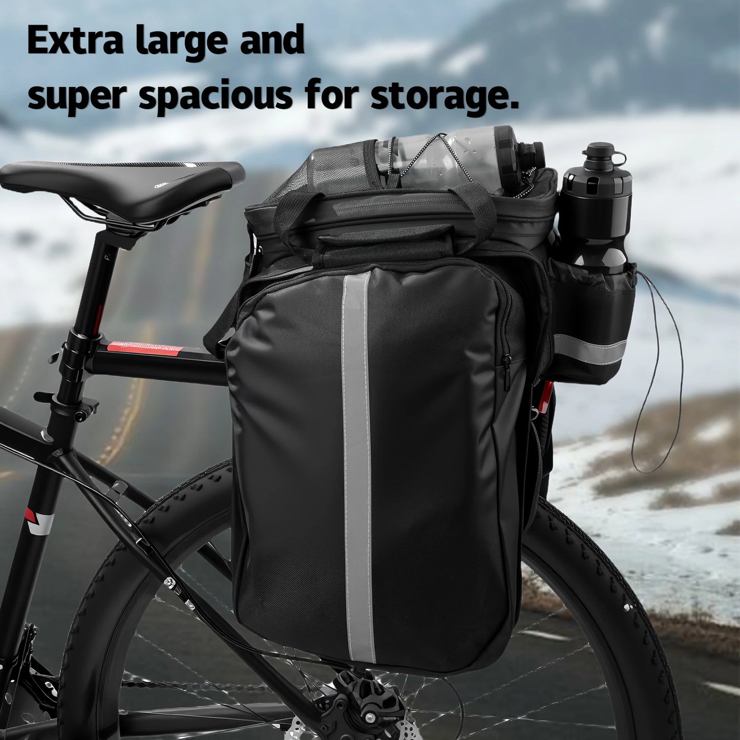 Sacoche Vélo Porte-Bagage Arrière 20L – Transformable et Imperméable — vue 2 — sacoche vélo | La Sacoche Vélo