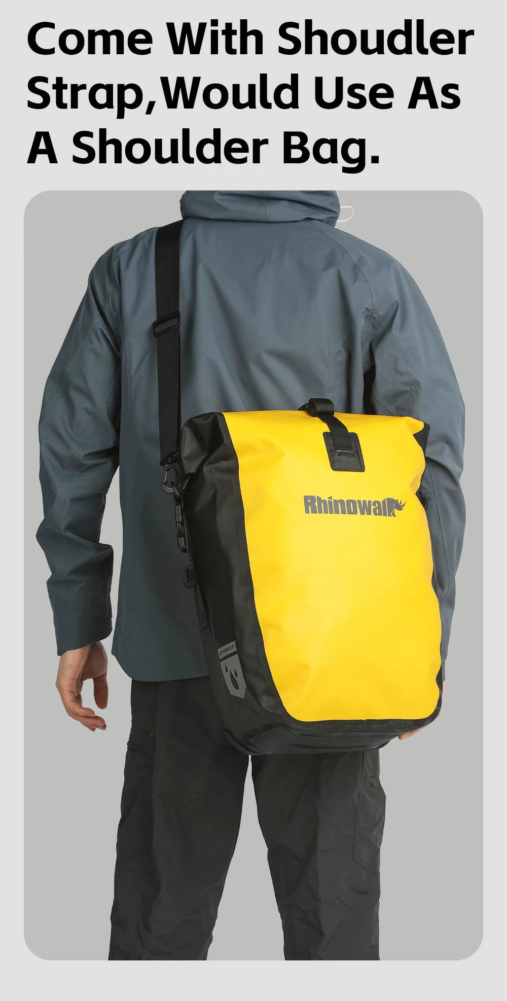 Sacoche Vélo Porte-Bagage Rhinowalk 27L - Étanche à Fixation Rapide — vue 14 — sacoche vélo | La Sacoche Vélo