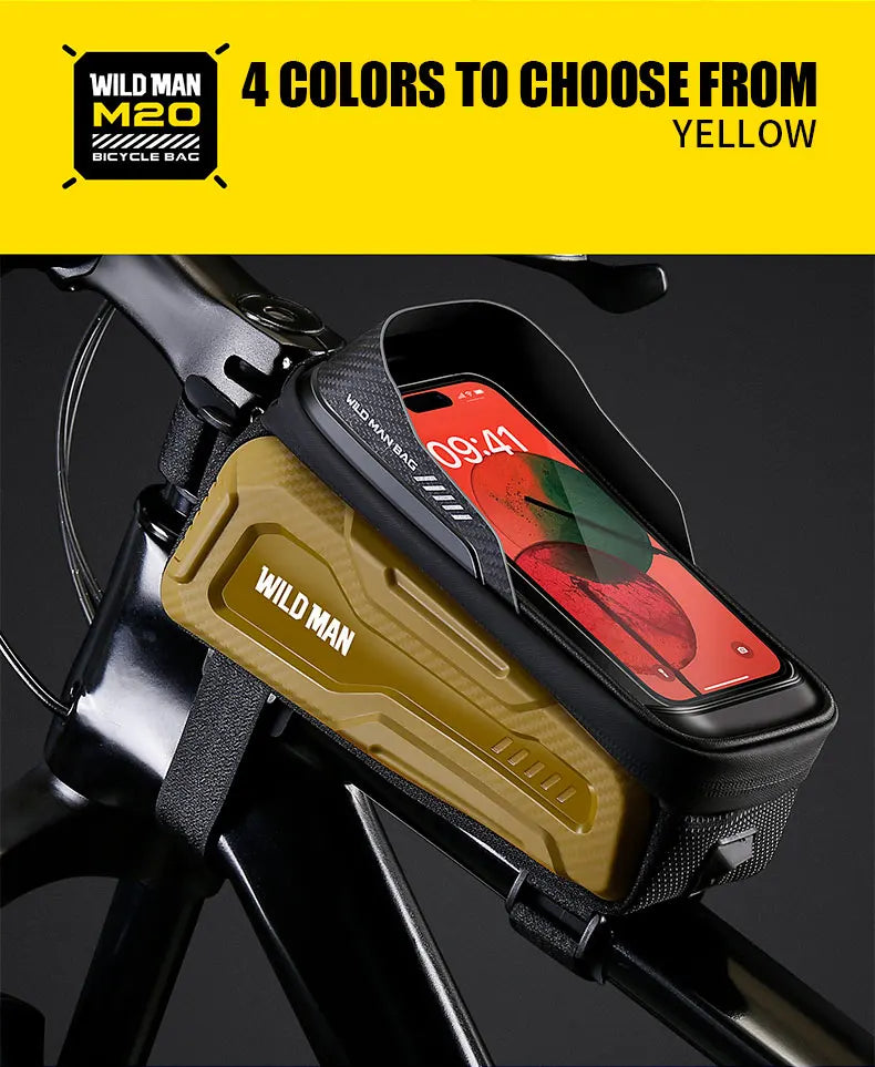 Sacoche Cadre VTT WILD MAN M20 Rigide avec Écran Tactile Étanche