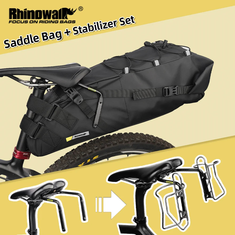 Sacoche de Selle Vélo Rhinowalk 13L avec Stabilisateur - Étanche — sacoche vélo | La Sacoche Vélo