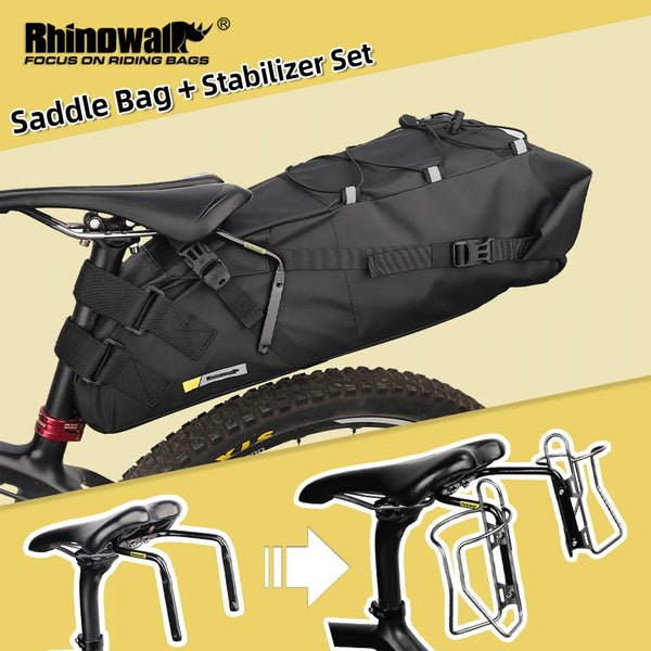 Sacoche de Selle Vélo Rhinowalk 13L avec Stabilisateur - Étanche — sacoche vélo | La Sacoche Vélo