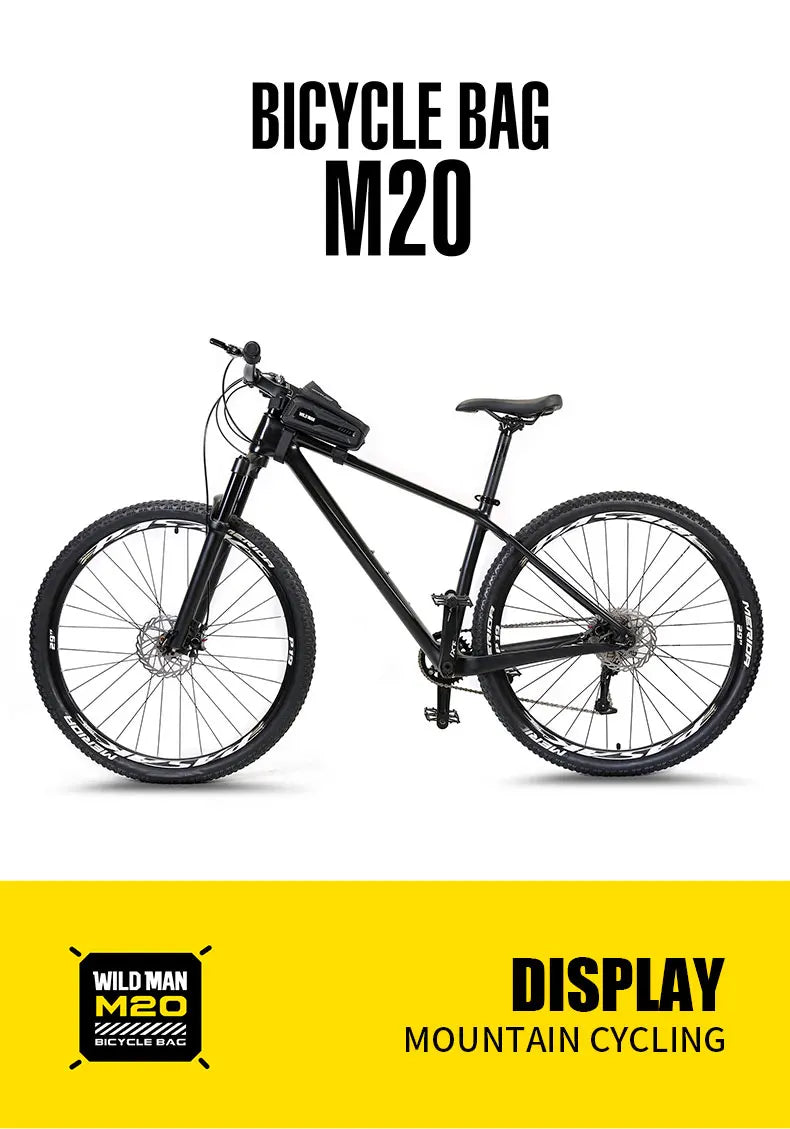 Sacoche Cadre VTT WILD MAN M20 Rigide avec Écran Tactile Étanche