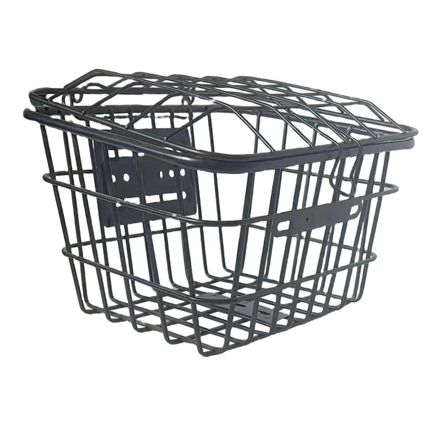 Panier Arrière Vélo en Métal Grillagé avec Couvercle - Antirouille — vue 3 — sacoche vélo | La Sacoche Vélo