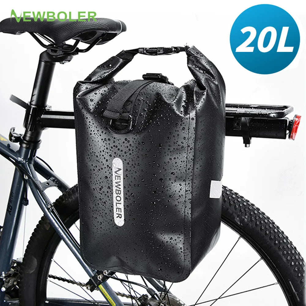 Sacoche Vélo Étanche 20L NEWBOLER - Porte-Bagages Arrière Double — sacoche vélo | La Sacoche Vélo