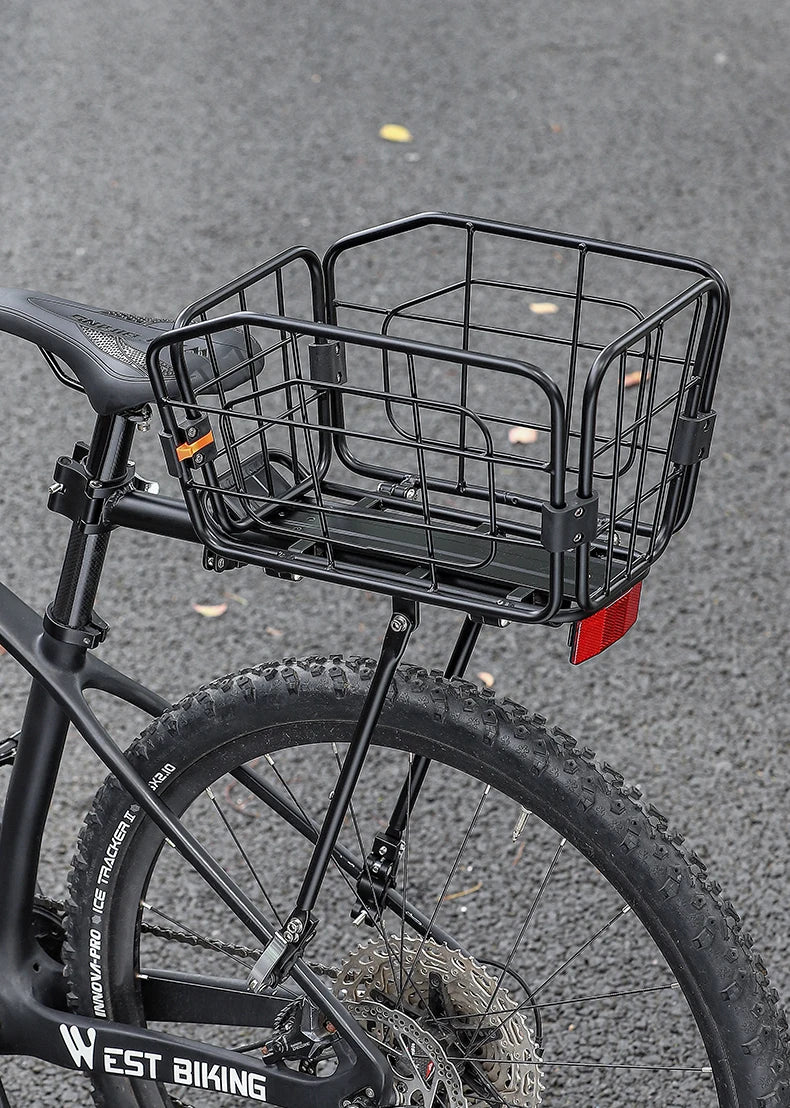Porte-Bagage Arrière Vélo WEST BIKING avec Panier - Fixation Rapide 75 — vue 9 — sacoche vélo | La Sacoche Vélo