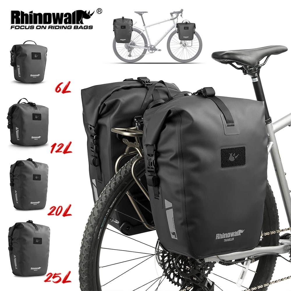 Sacoche Vélo Rhinowalk Étanche – Porte-Bagages Double Latérale — sacoche vélo | La Sacoche Vélo