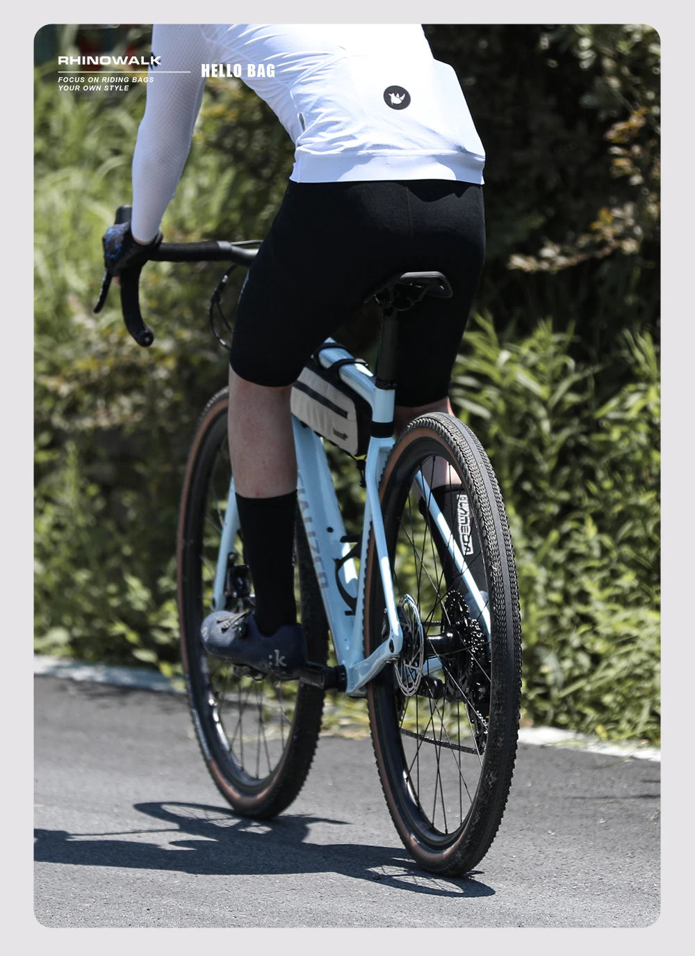 Sacoche Cadre Vélo Rhinowalk 2.1L/2.7L - Triangle Résistant VTT Route Gravel