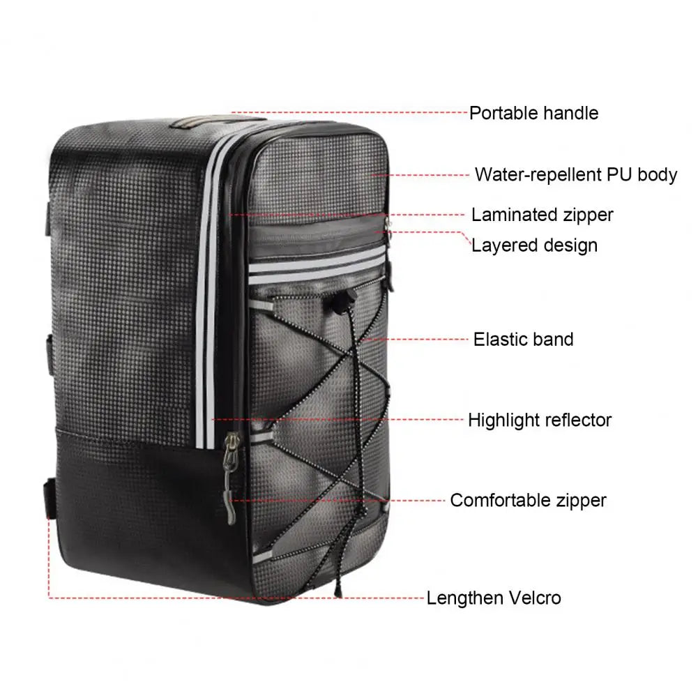 Sacoche Porte-Bagage Arrière Vélo Étanche 12L/15L - Simili Cuir — vue 5 — sacoche vélo | La Sacoche Vélo
