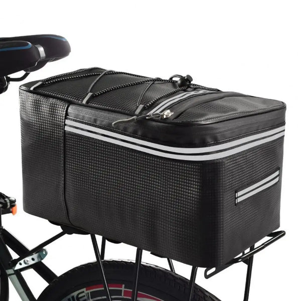 Sacoche Porte-Bagage Arrière Vélo Étanche 12L/15L - Simili Cuir — sacoche vélo | La Sacoche Vélo