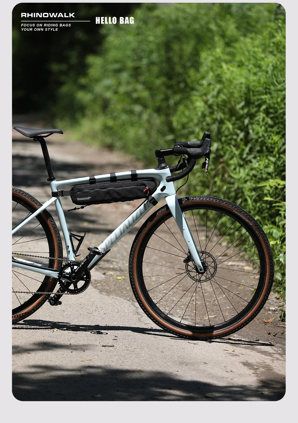 Sacoche Cadre Vélo Rhinowalk 2.1L/2.7L - Triangle Résistant VTT Route Gravel