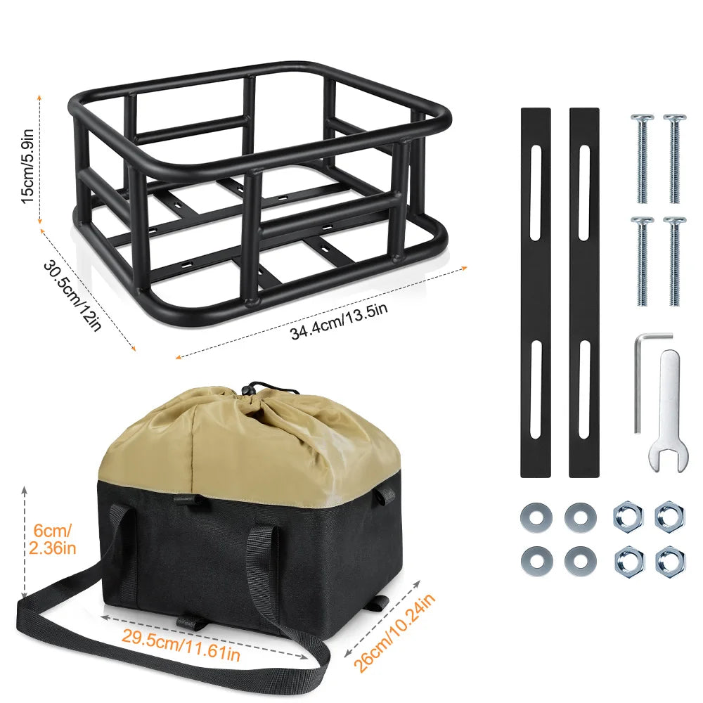 Panier Vélo Arrière en Fer NEWBOLER avec Sacoche Étanche - Grande Capa — vue 16 — sacoche vélo | La Sacoche Vélo