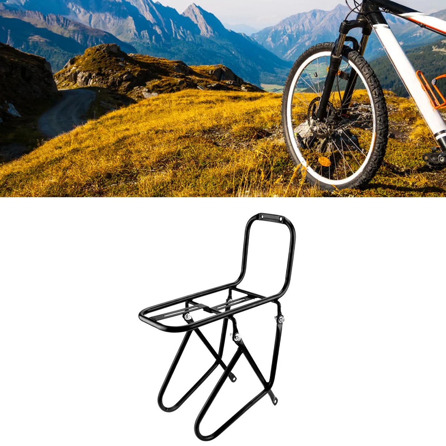 Porte-Bagage Avant Vélo Acier 25x15x15cm - Capacité 50kg — vue 8 — sacoche vélo | La Sacoche Vélo