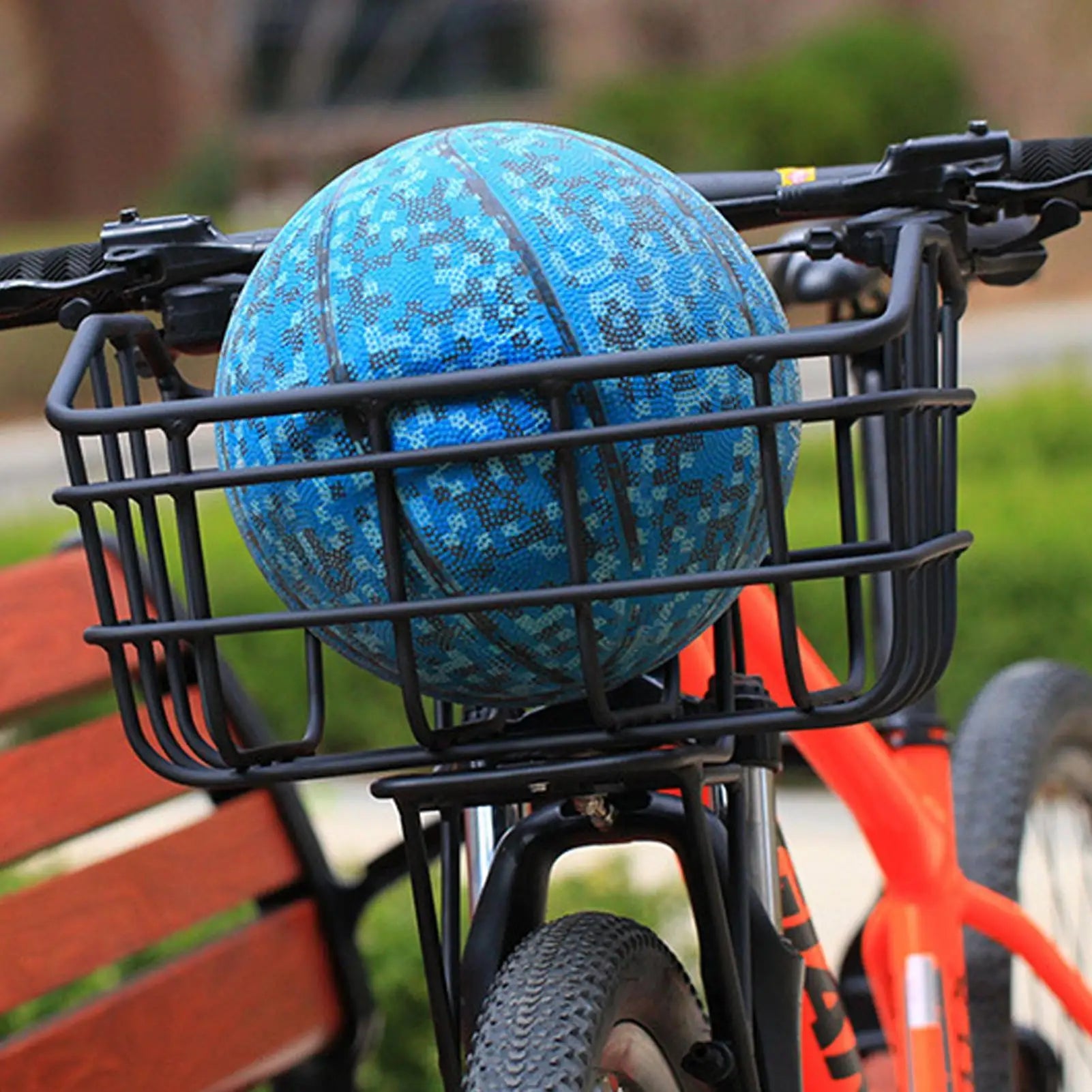 Panier Vélo Avant en Métal - Panier Guidon Fil de Fer Robuste — vue 9 — sacoche vélo | La Sacoche Vélo