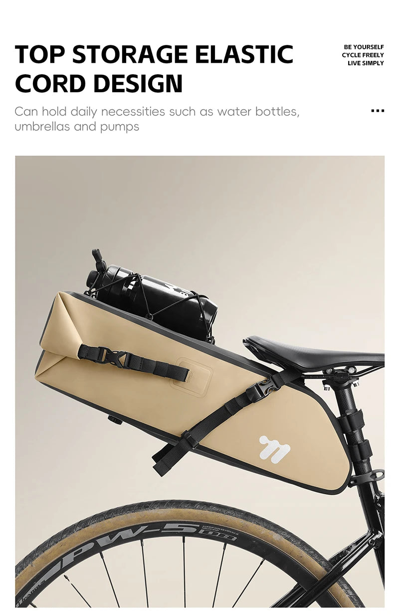 Sacoche de Selle Vélo WEST BIKING 10L-14L Étanche et Pliable — vue 18 — sacoche vélo | La Sacoche Vélo
