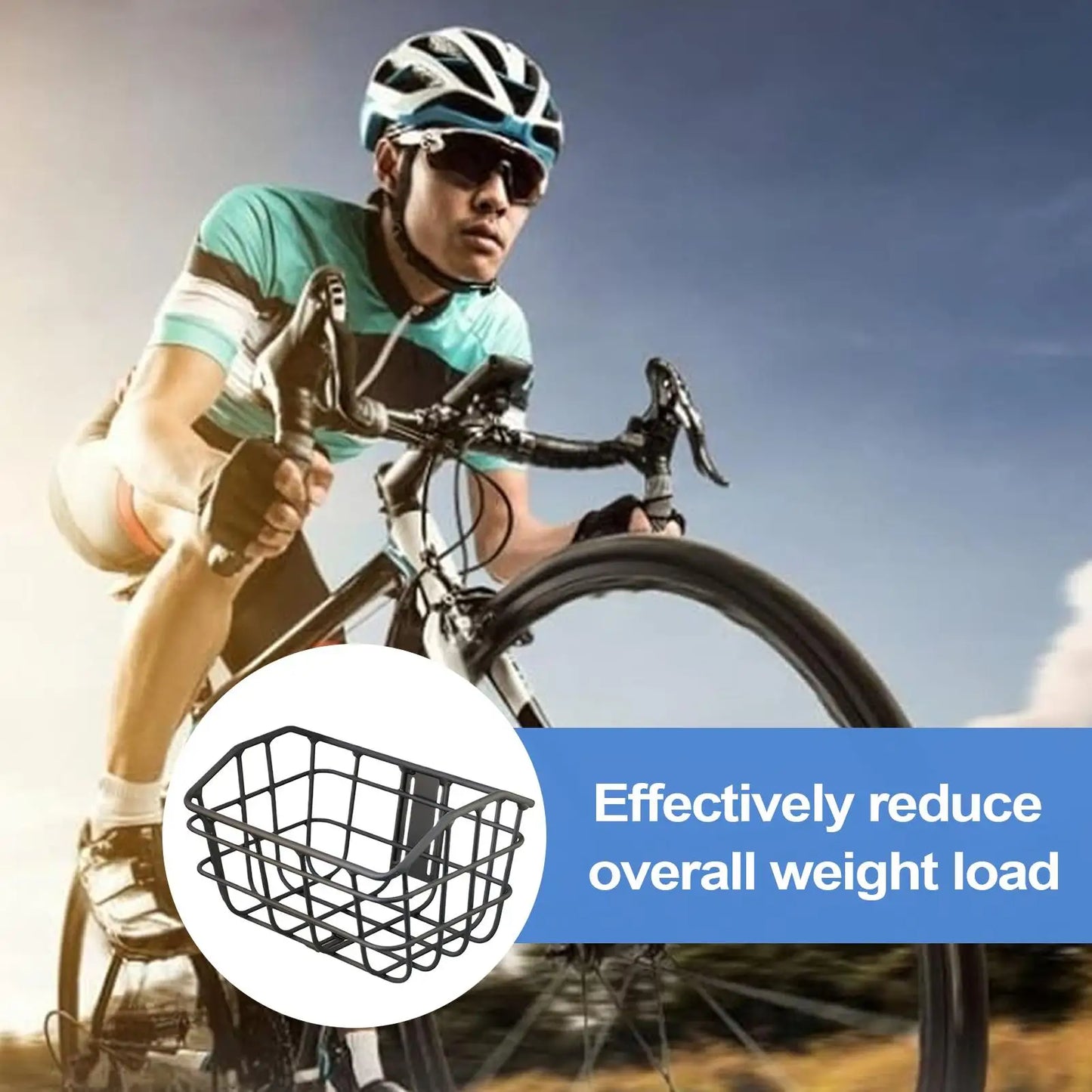 Panier Vélo Avant en Fil Métallique - Aluminium avec Fixation Guidon — vue 9 — sacoche vélo | La Sacoche Vélo
