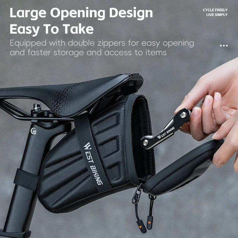 Sacoche de Selle Vélo Coque Rigide EVA 1.8L - VTT et Route — vue 3 — sacoche vélo | La Sacoche Vélo