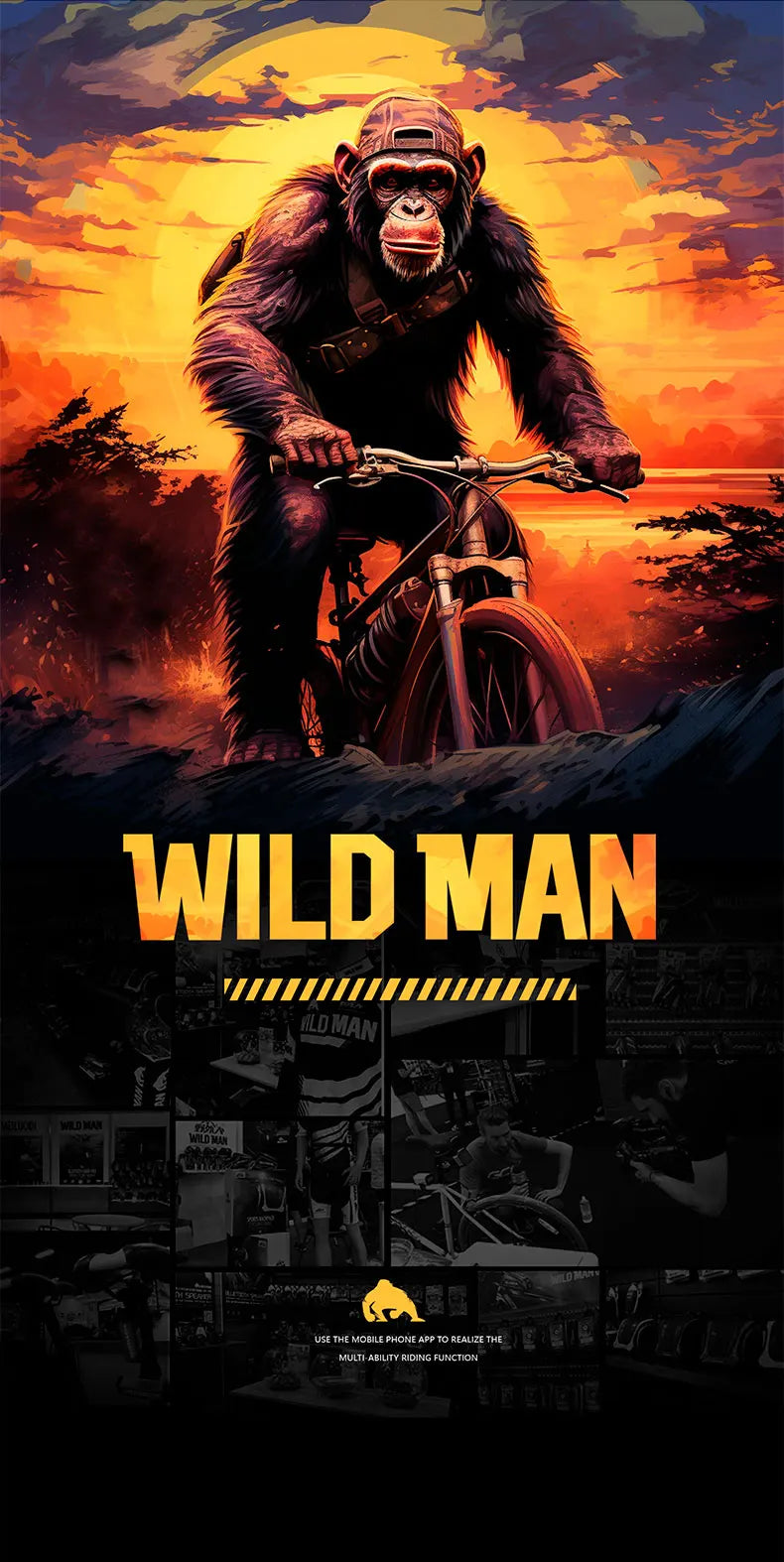 Sacoche Cadre VTT WILD MAN M20 Rigide avec Écran Tactile Étanche