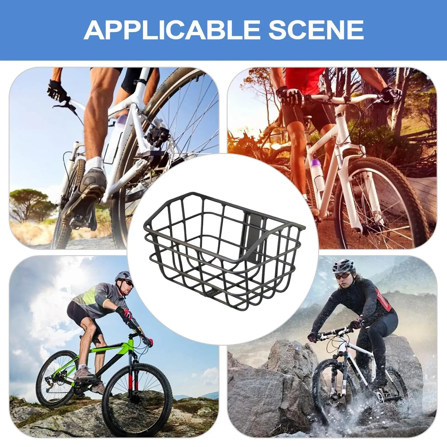 Panier Vélo Avant en Fil Métallique - Aluminium avec Fixation Guidon — vue 10 — sacoche vélo | La Sacoche Vélo