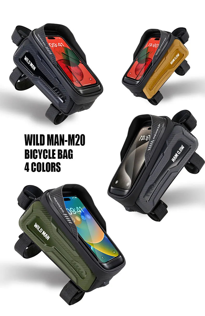 Sacoche Cadre VTT WILD MAN M20 Rigide avec Écran Tactile Étanche — vue 11 — sacoche vélo | La Sacoche Vélo