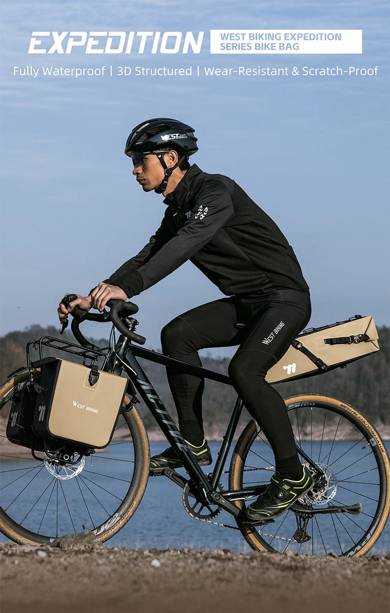 Sacoche de Selle Vélo WEST BIKING 10L-14L Étanche et Pliable — vue 7 — sacoche vélo | La Sacoche Vélo